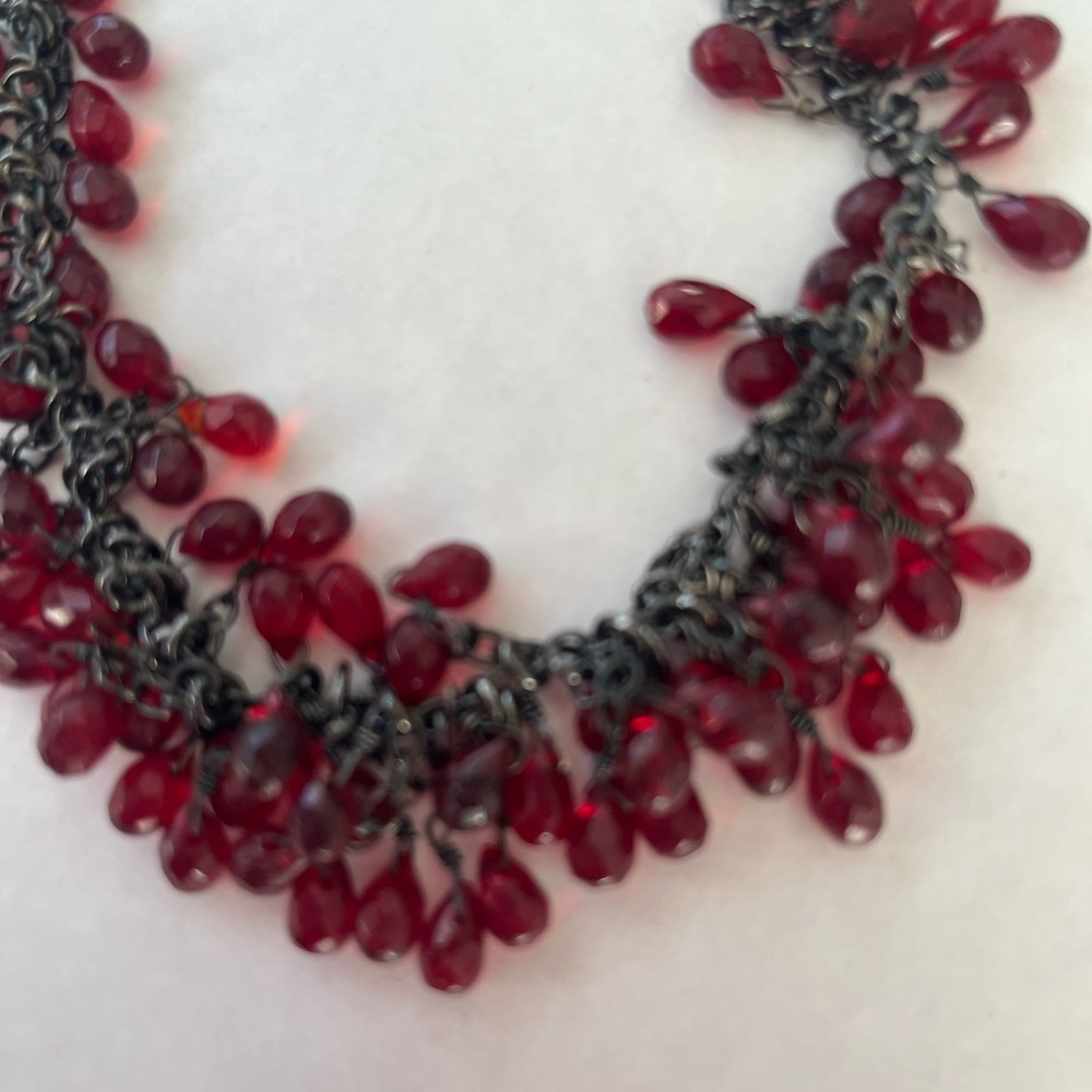 White House Black Market Ruby Red Necklace
